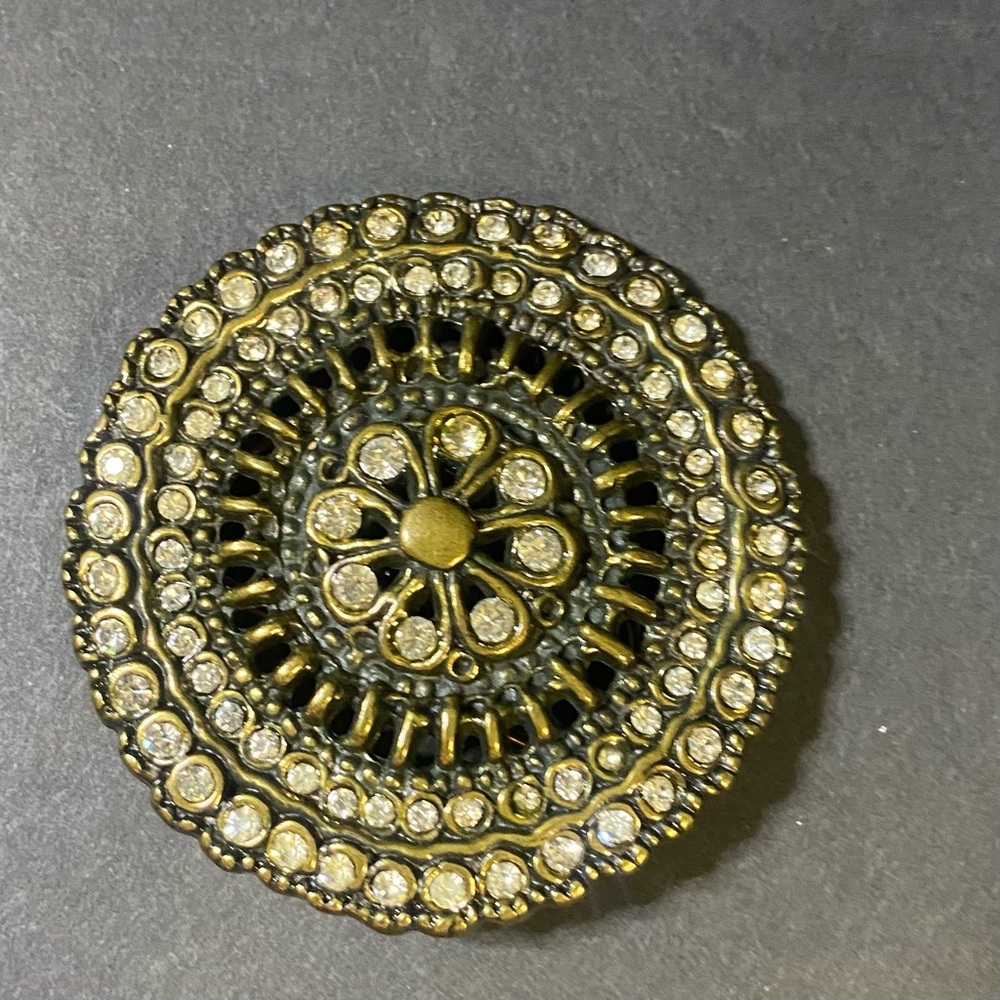 Vintage-Inspired Gold and Silver Belt Buckle